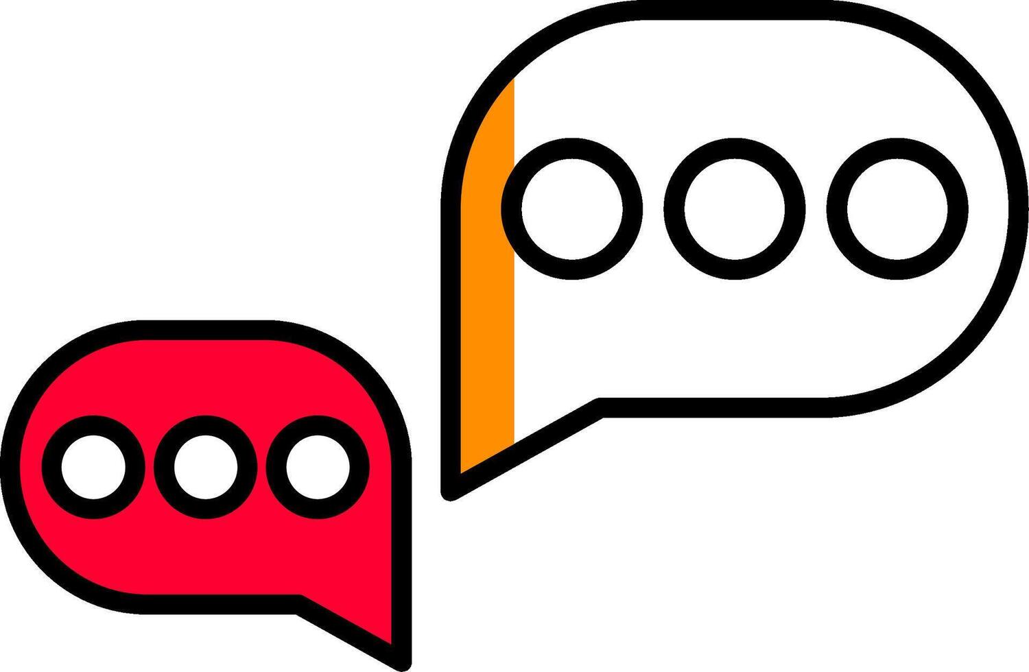 Chat Filled Half Cut Icon vector