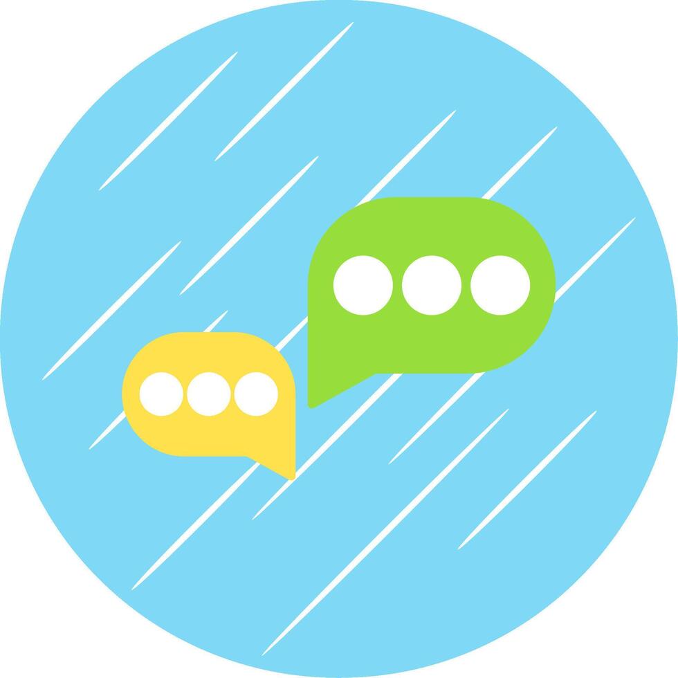 Chat Flat Blue Circle Icon vector