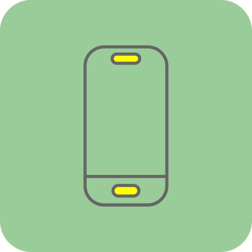 Smartphone Filled Yellow Icon vector