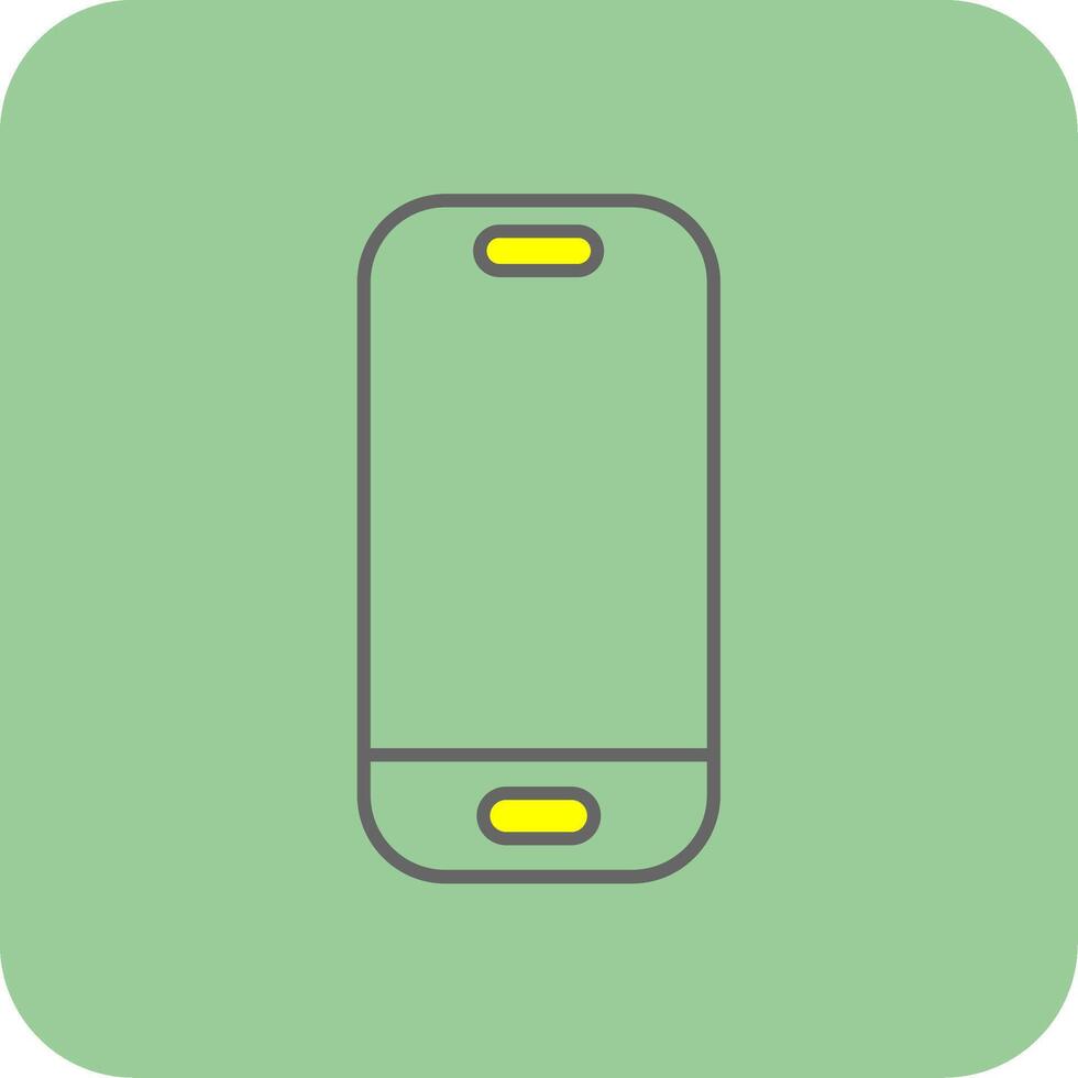 Smartphone Filled Yellow Icon vector