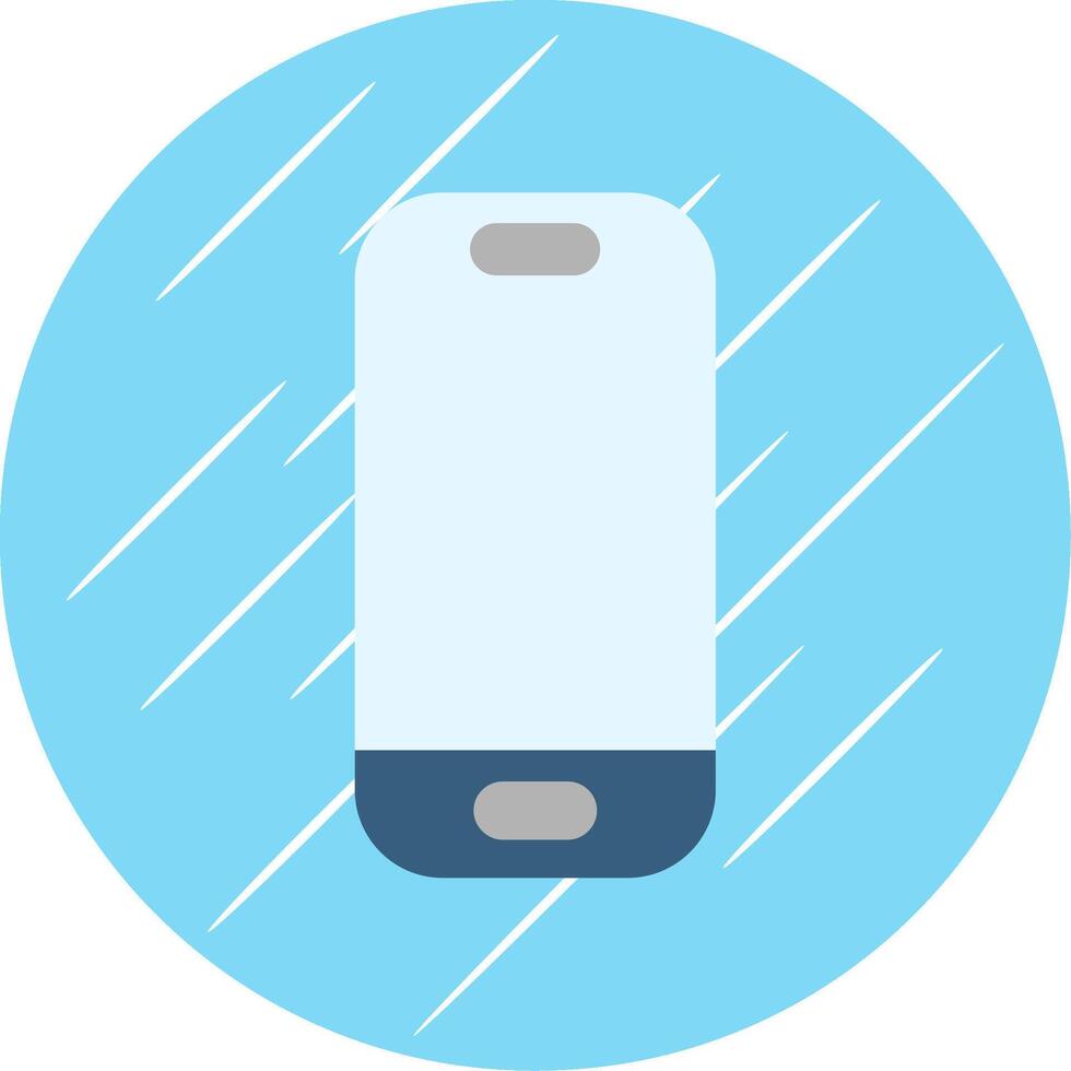 teléfono inteligente plano azul circulo icono vector