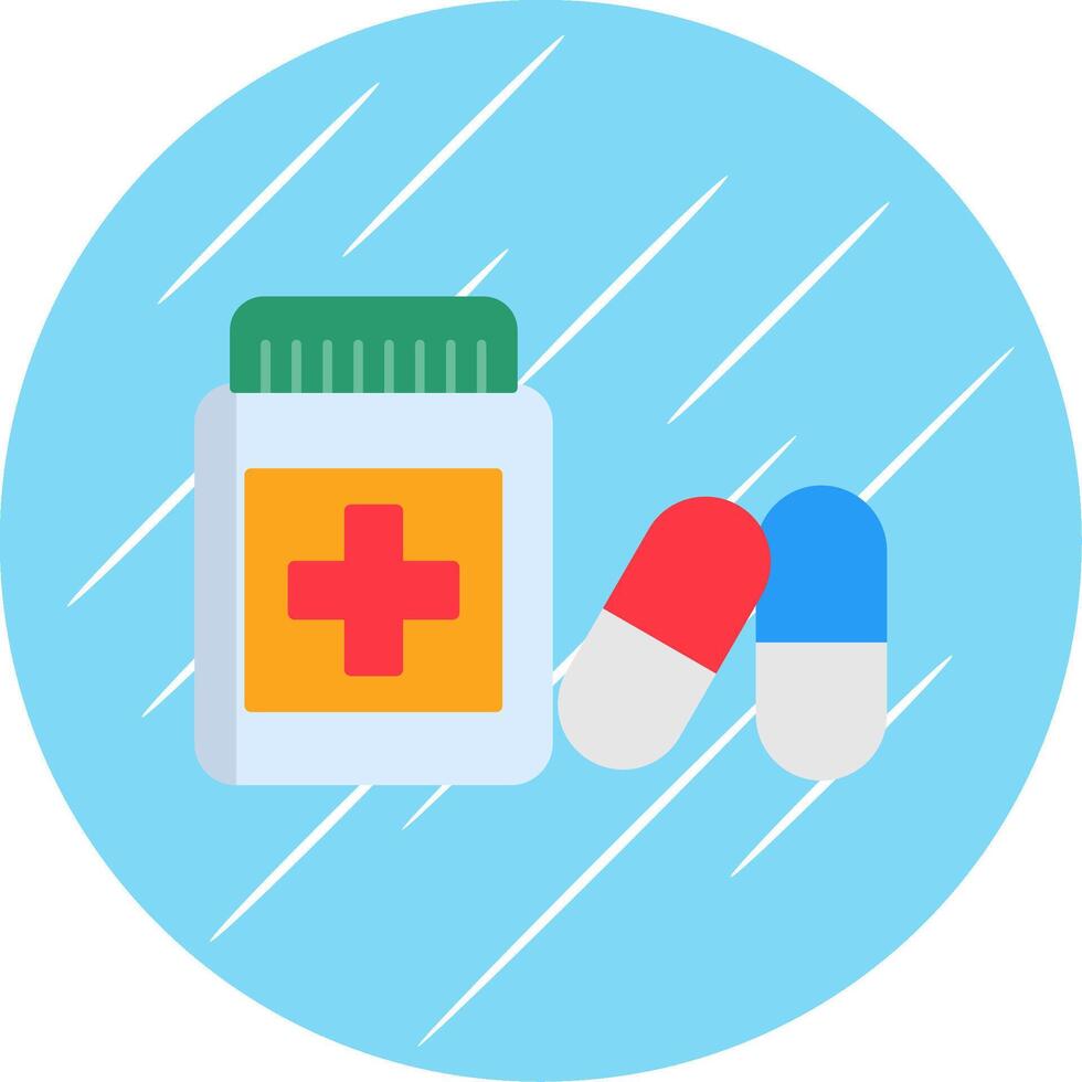 Health Flat Blue Circle Icon vector