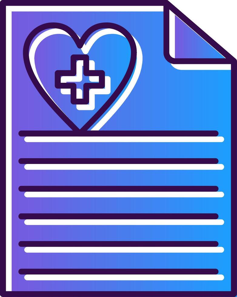Health Gradient Filled Icon vector