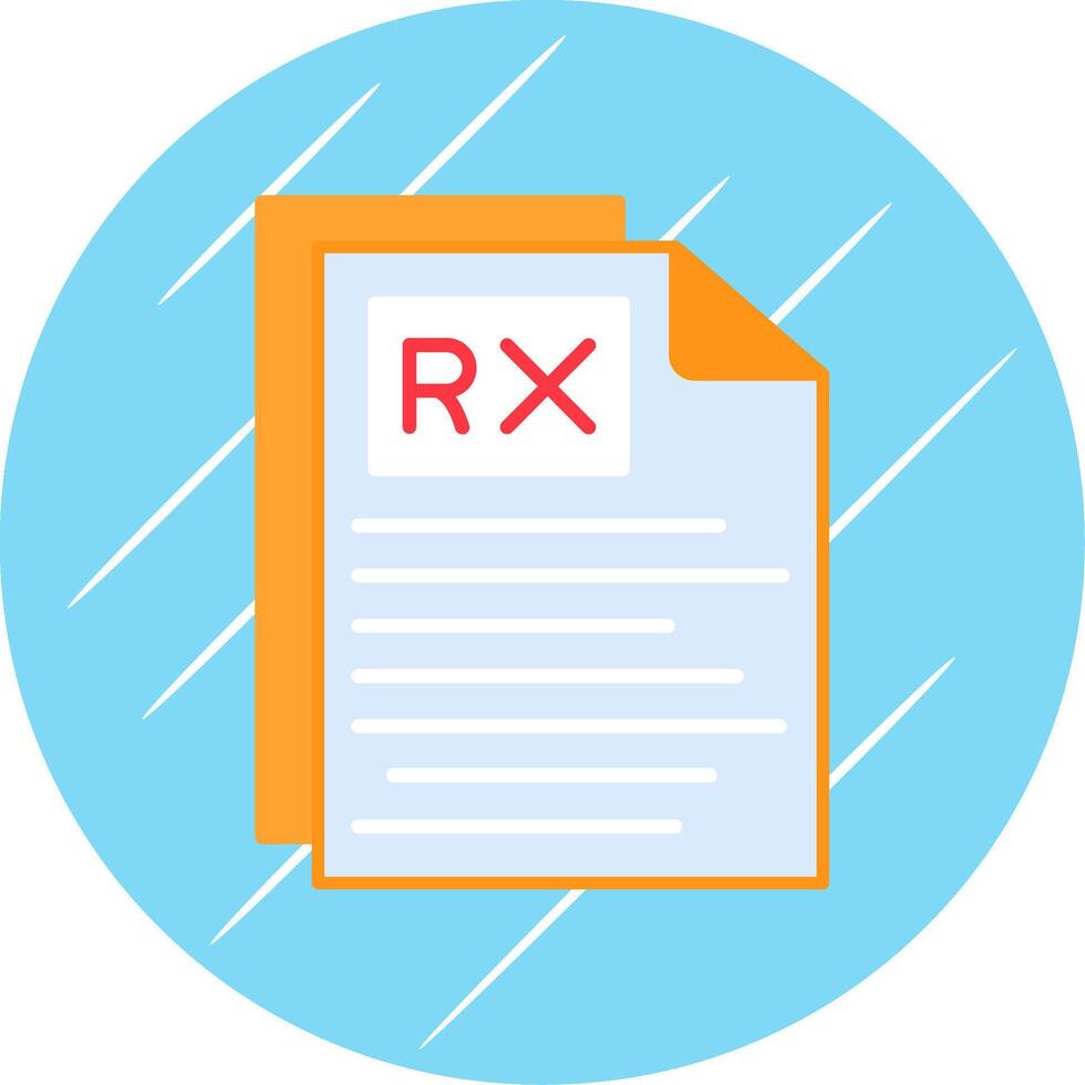 Rx Flat Blue Circle Icon vector