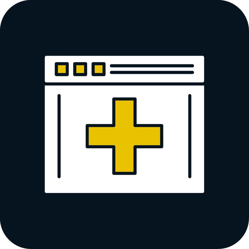 Medical App Glyph Two Color Icon vector