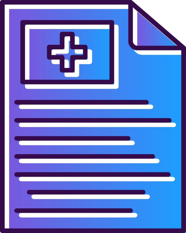 Report Gradient Filled Icon vector