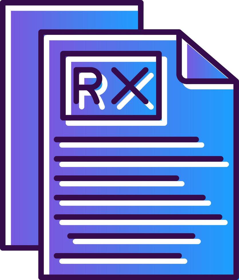 Rx Gradient Filled Icon vector