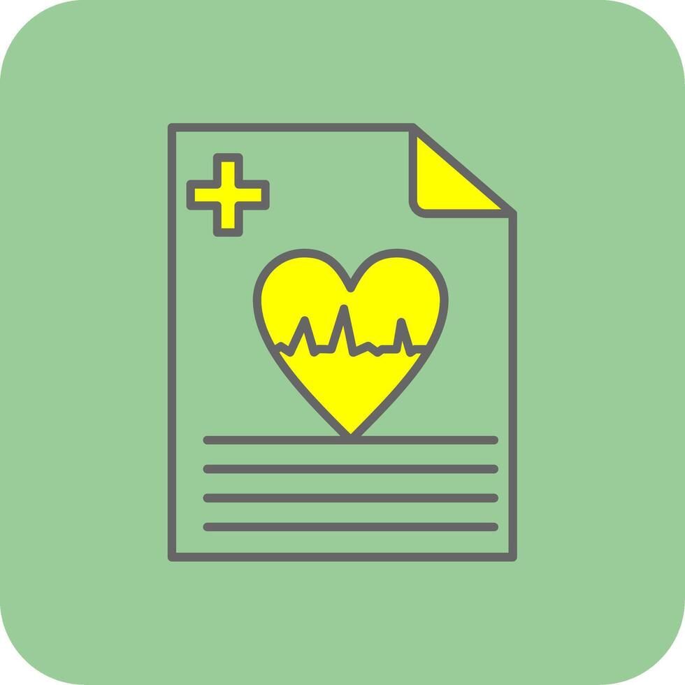 Health Filled Yellow Icon vector