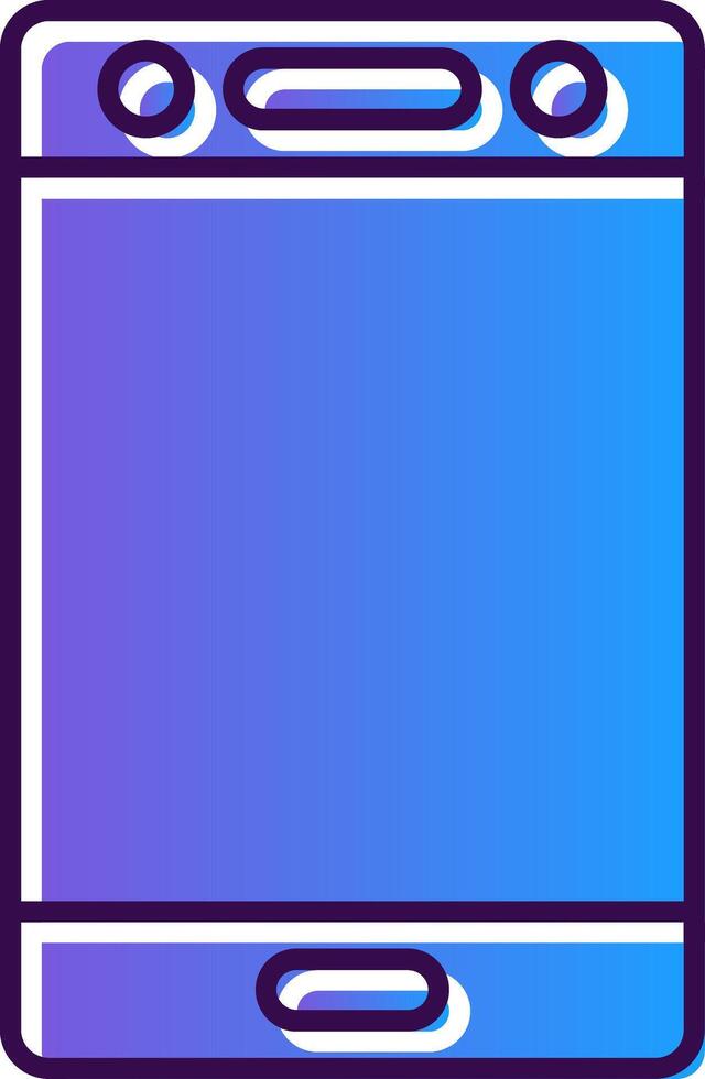 Mobile Gradient Filled Icon vector