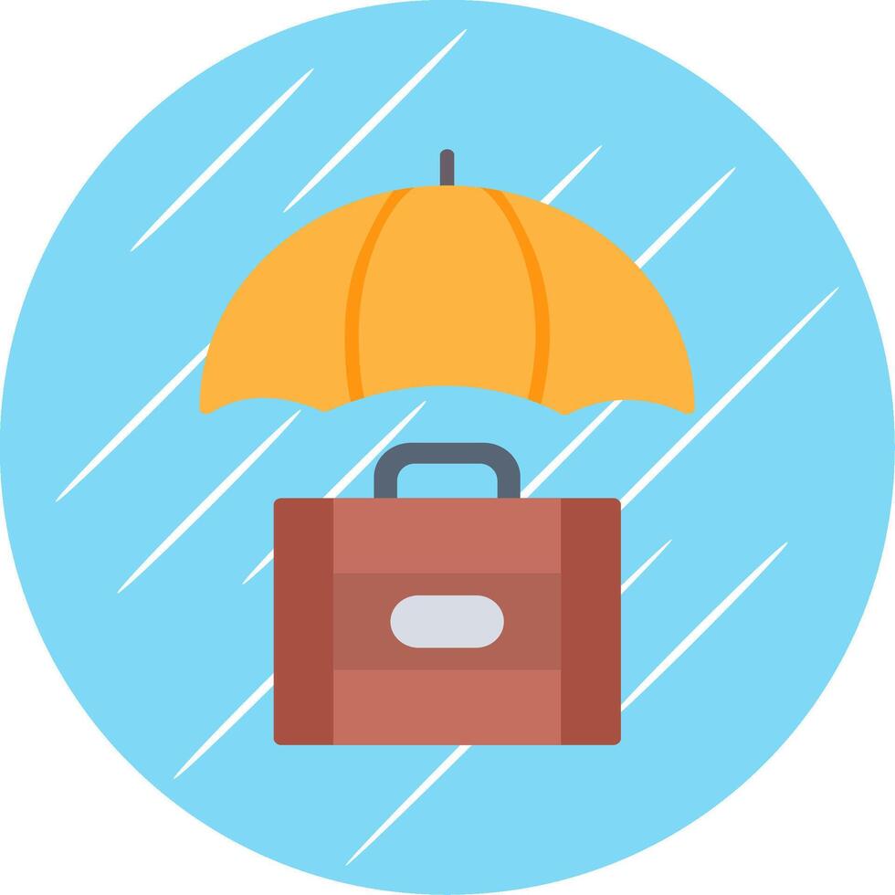 Risk Management Flat Blue Circle Icon vector