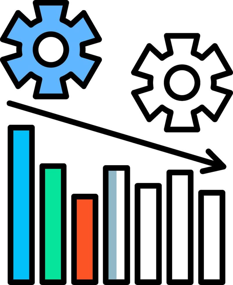 Management Filled Half Cut Icon vector