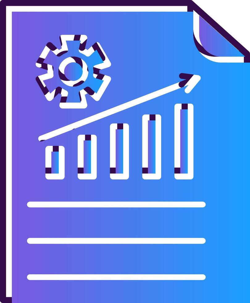 Management Gradient Filled Icon vector
