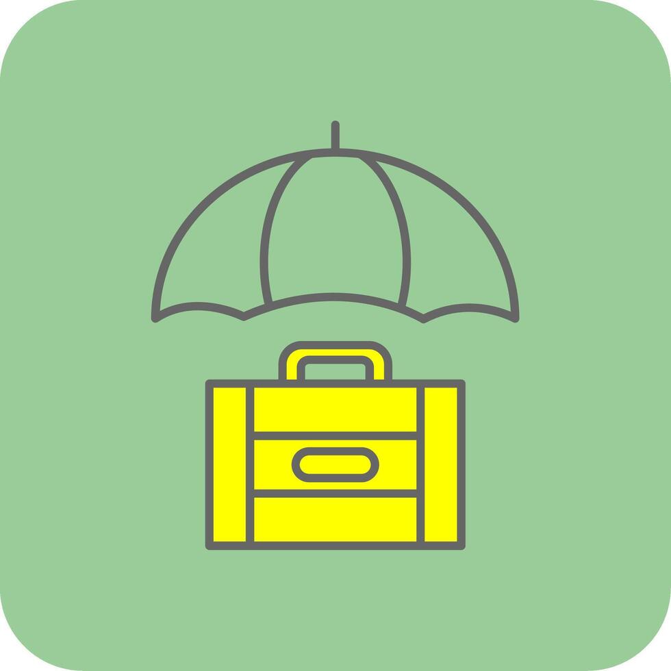 Risk Management Filled Yellow Icon vector