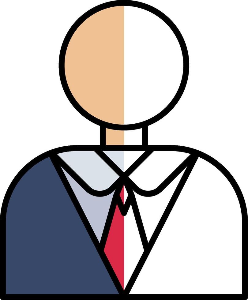 Manager Filled Half Cut Icon vector