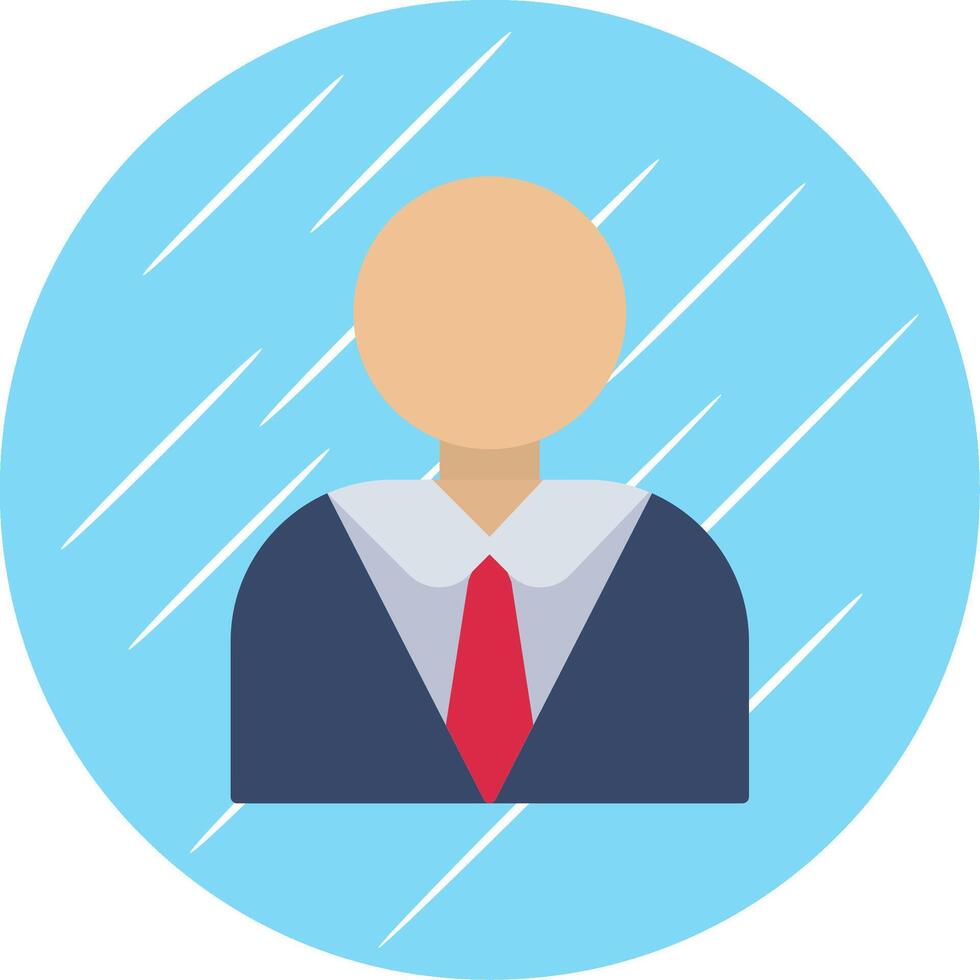 Manager Flat Blue Circle Icon vector