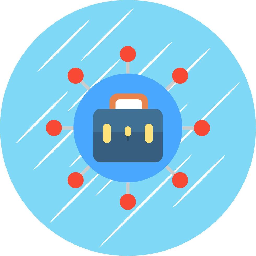 Briefcase Flat Blue Circle Icon vector