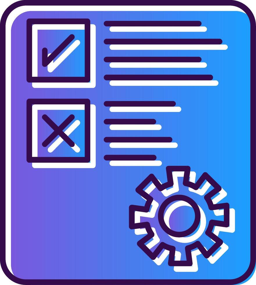 Document Gradient Filled Icon vector