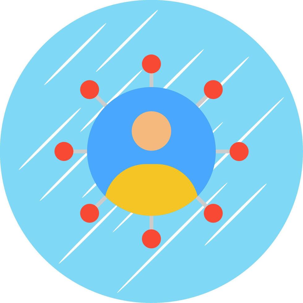 avatar plano azul circulo icono vector