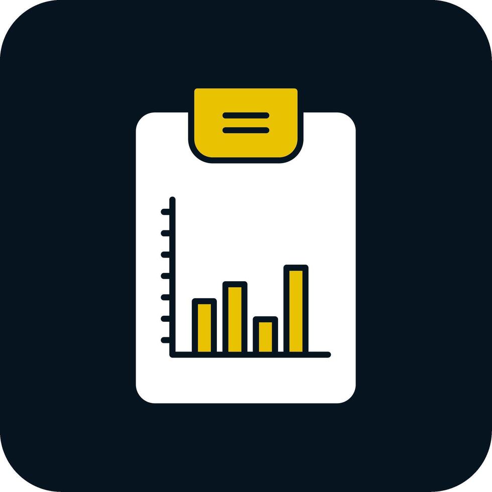 gráfico de barras glifo icono de dos colores vector