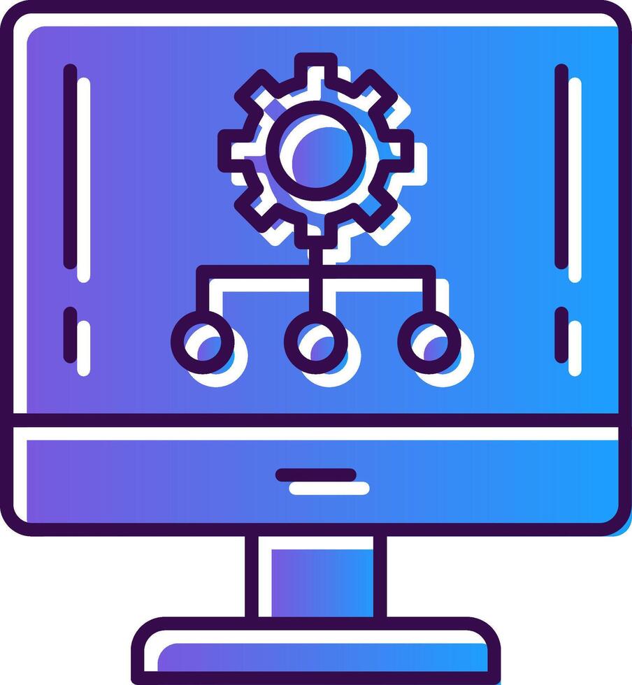 Hierarchy Gradient Filled Icon vector