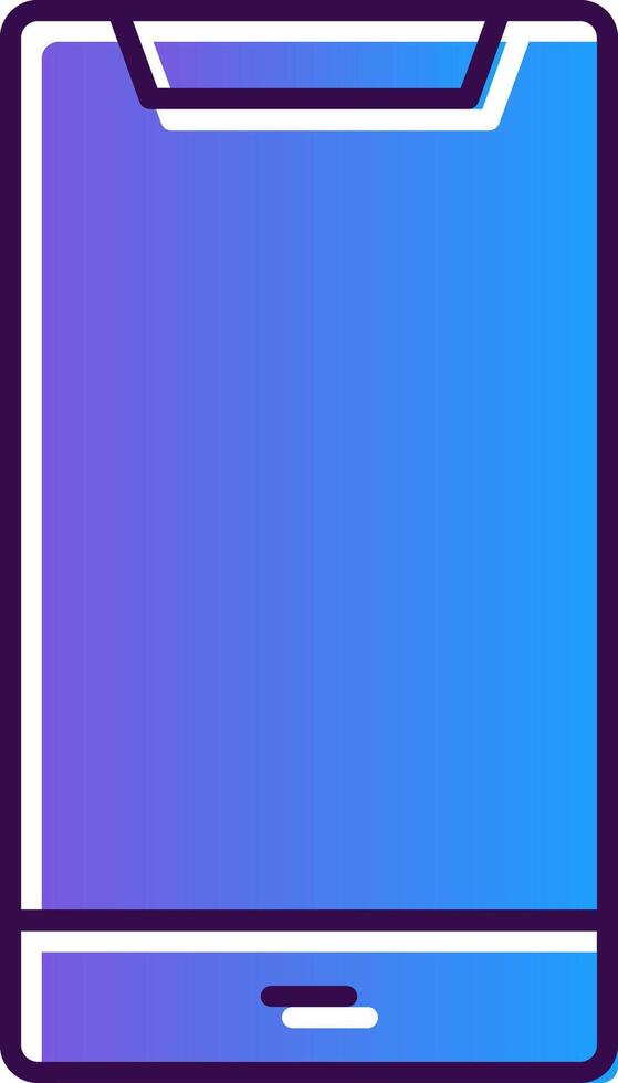 Mobile Gradient Filled Icon vector