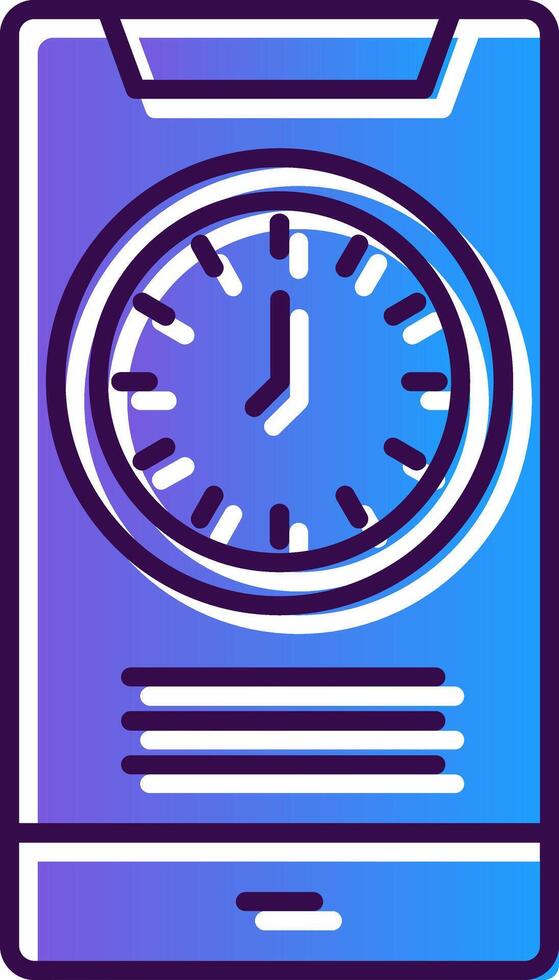 Time Gradient Filled Icon vector