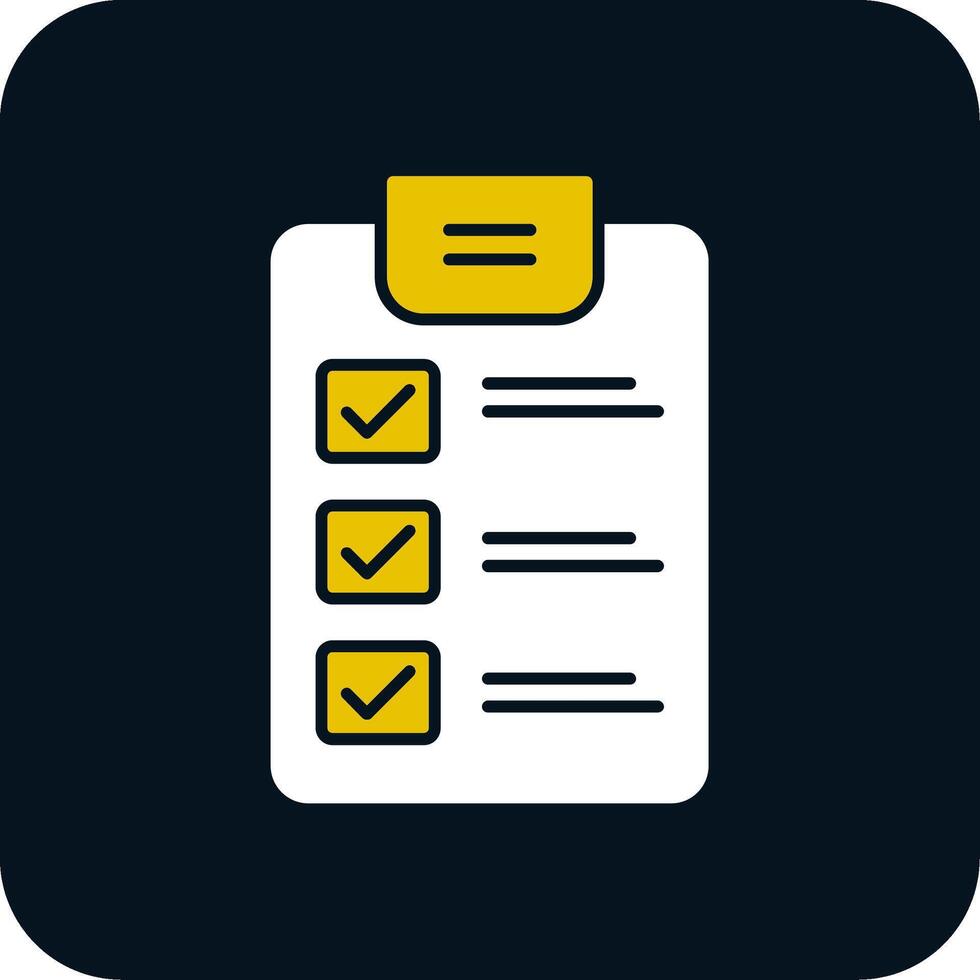 Checklist Glyph Two Color Icon vector