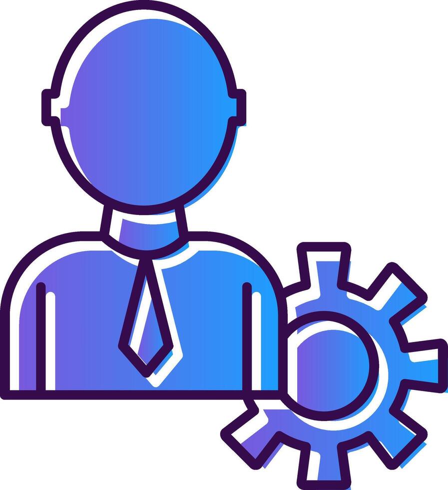 Administrator Gradient Filled Icon vector