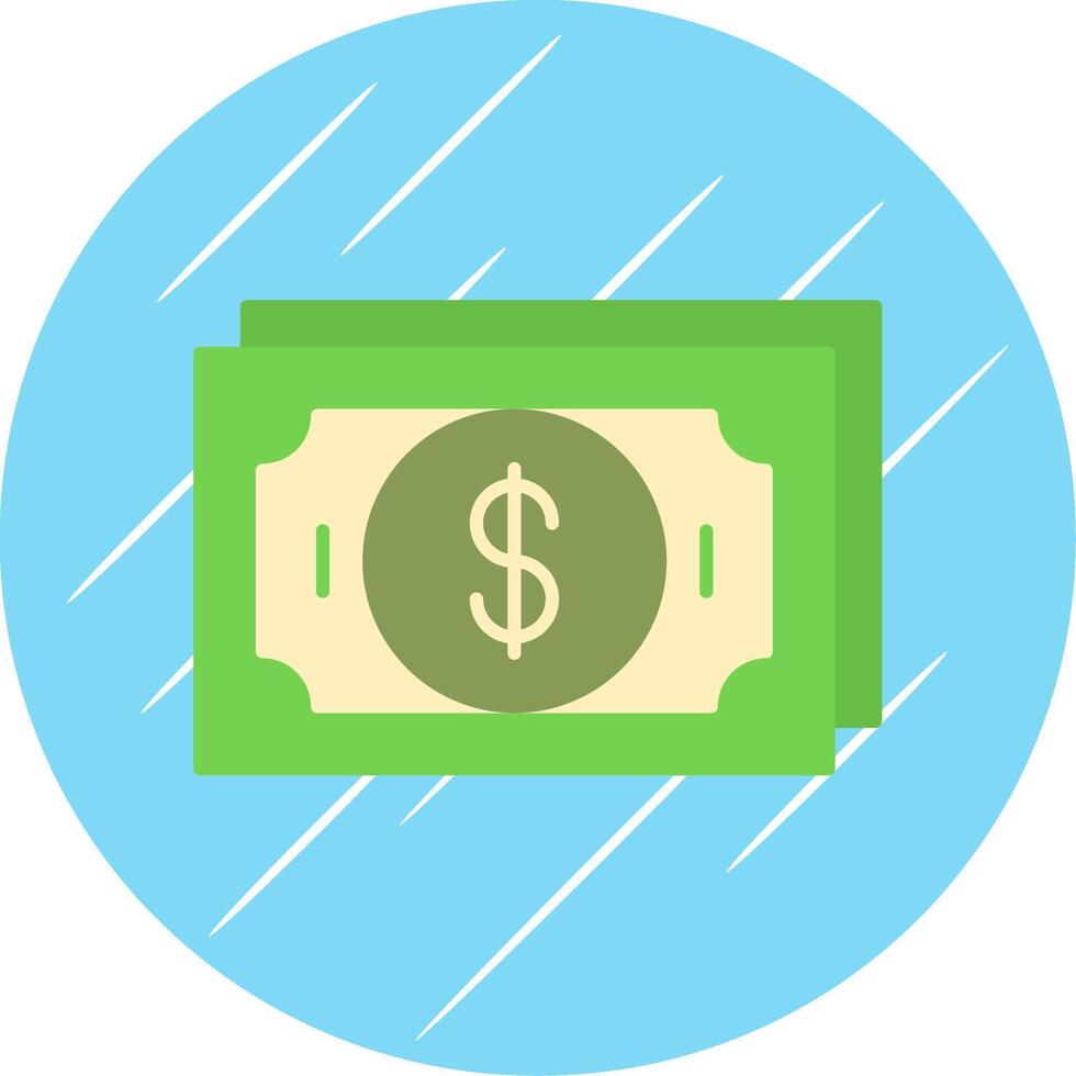 Dollar Flat Blue Circle Icon vector