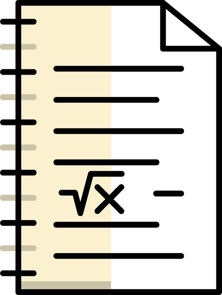 matemáticas lleno medio cortar icono vector