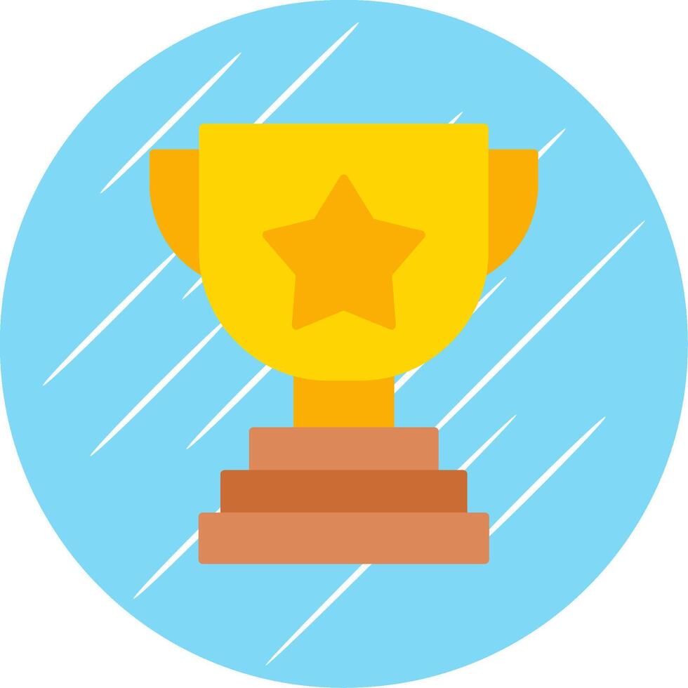 Trophy Flat Blue Circle Icon vector