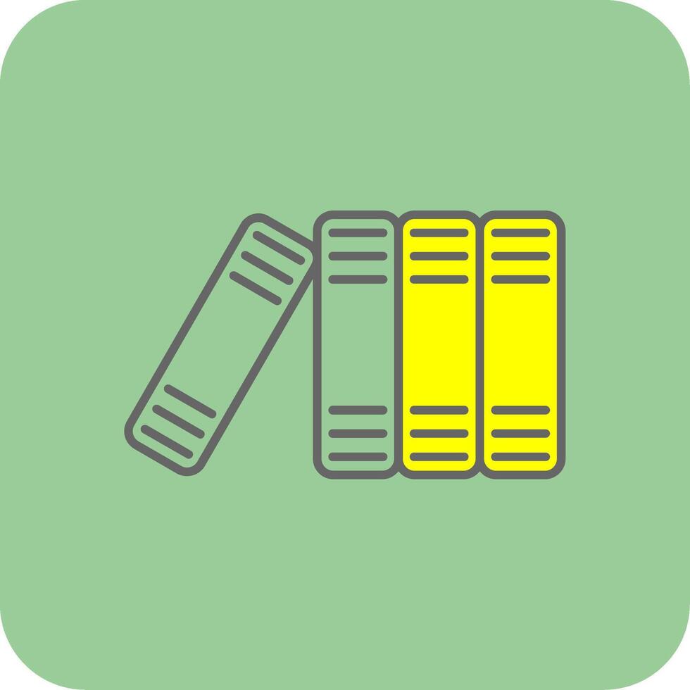Files Filled Yellow Icon vector