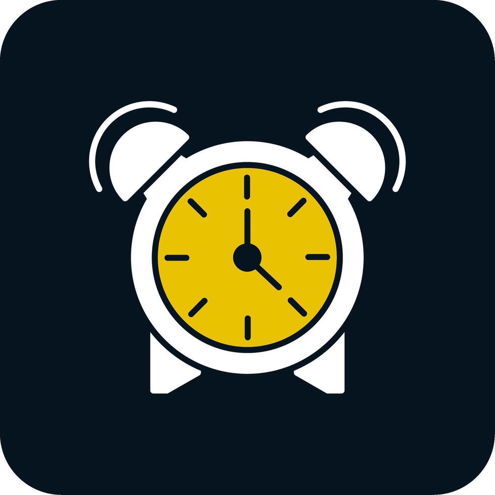 icono de dos colores de glifo de alarma vector