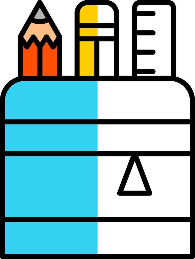 Stationary Filled Half Cut Icon vector
