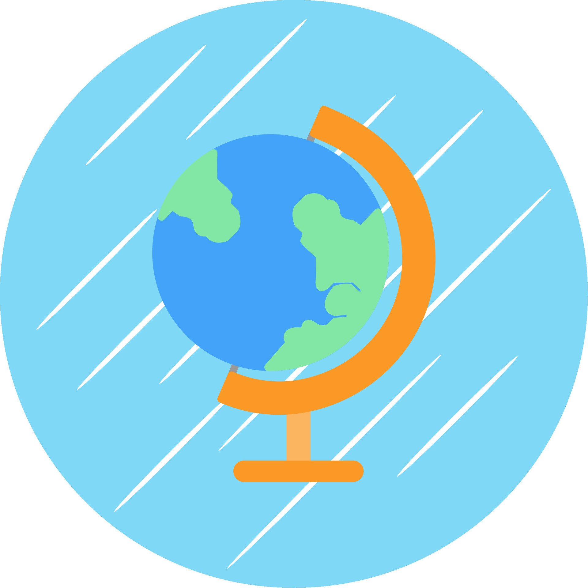 Earth Globe Flat Blue Circle Icon 42770763 Vector Art at Vecteezy