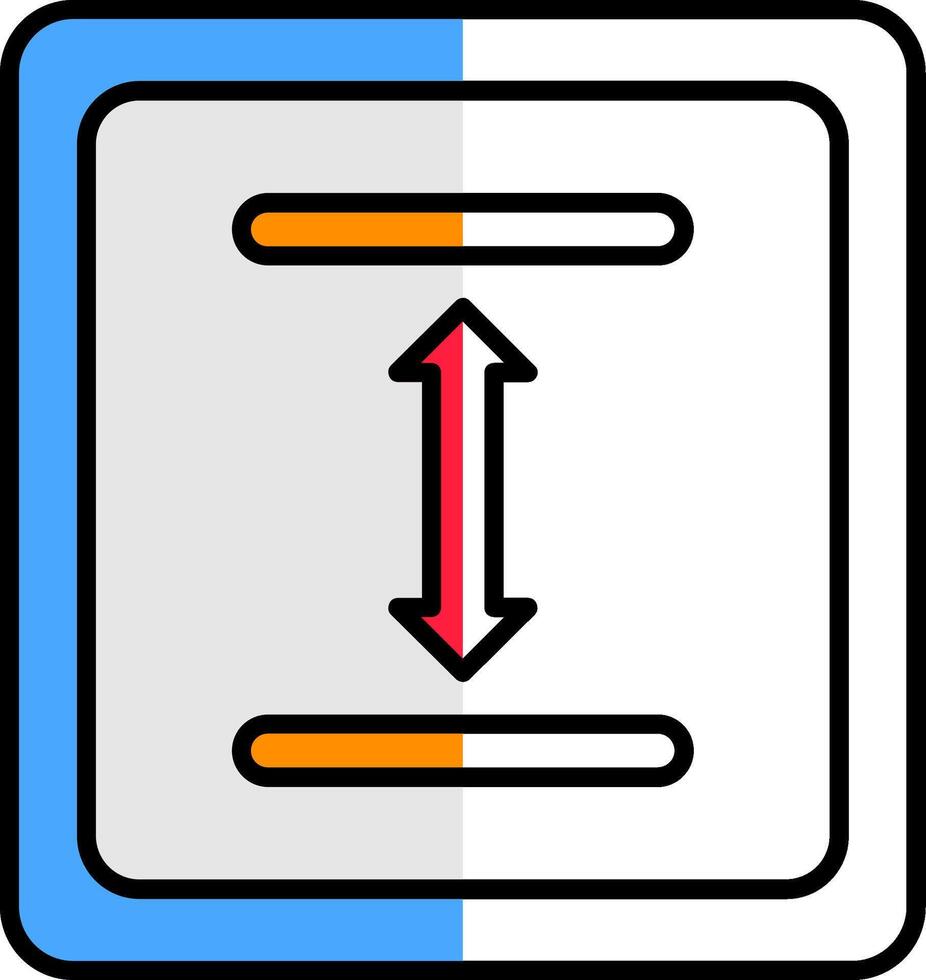 Between Filled Half Cut Icon vector