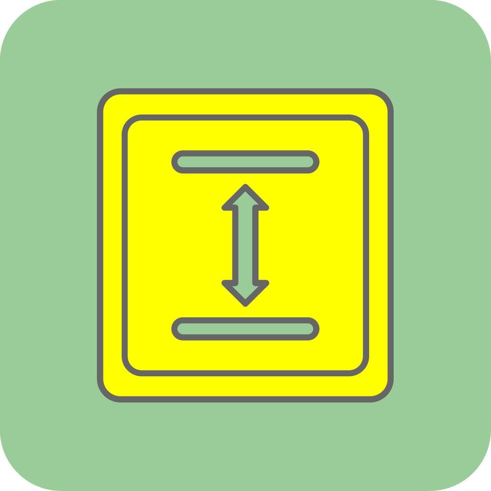 Between Filled Yellow Icon vector