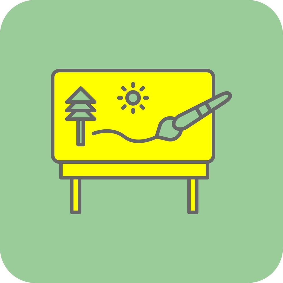 Art Board Filled Yellow Icon vector