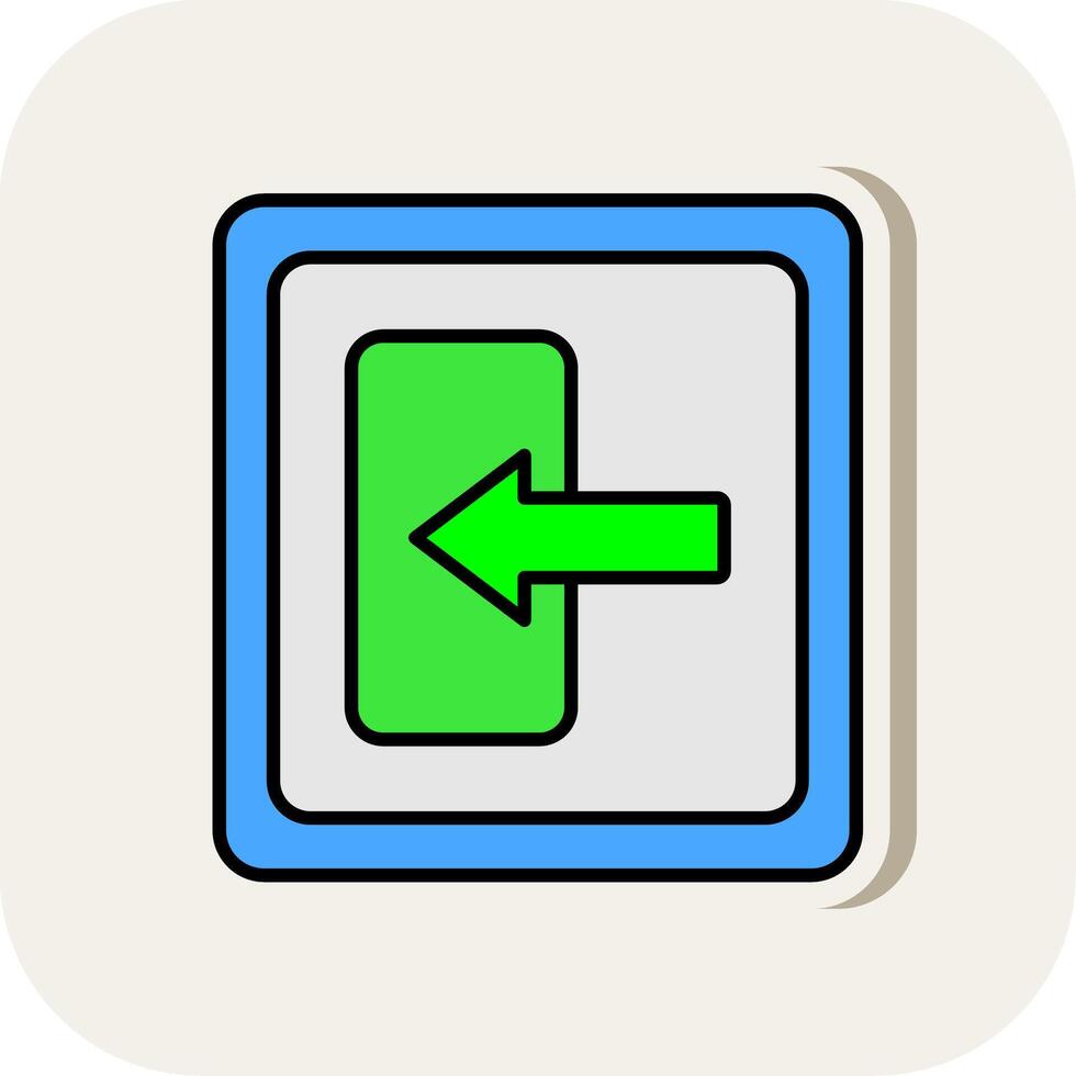 Log In Line Filled White Shadow Icon vector