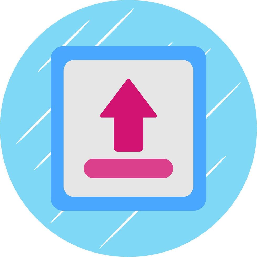 Uploading Flat Blue Circle Icon vector