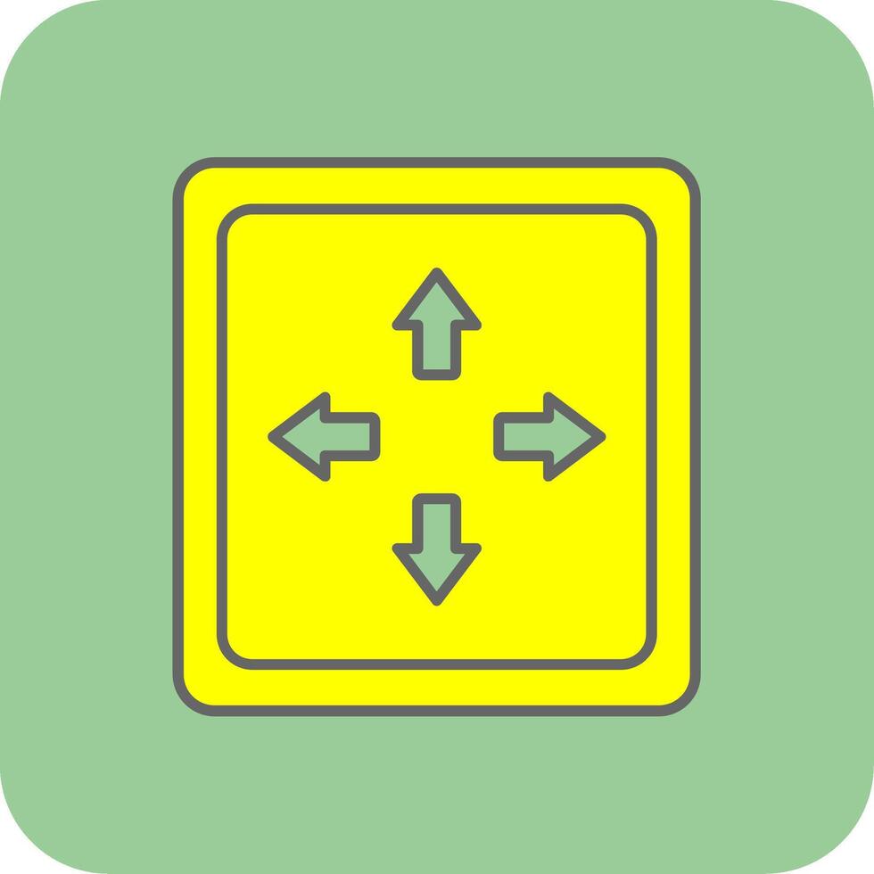 Fullscreen Filled Yellow Icon vector