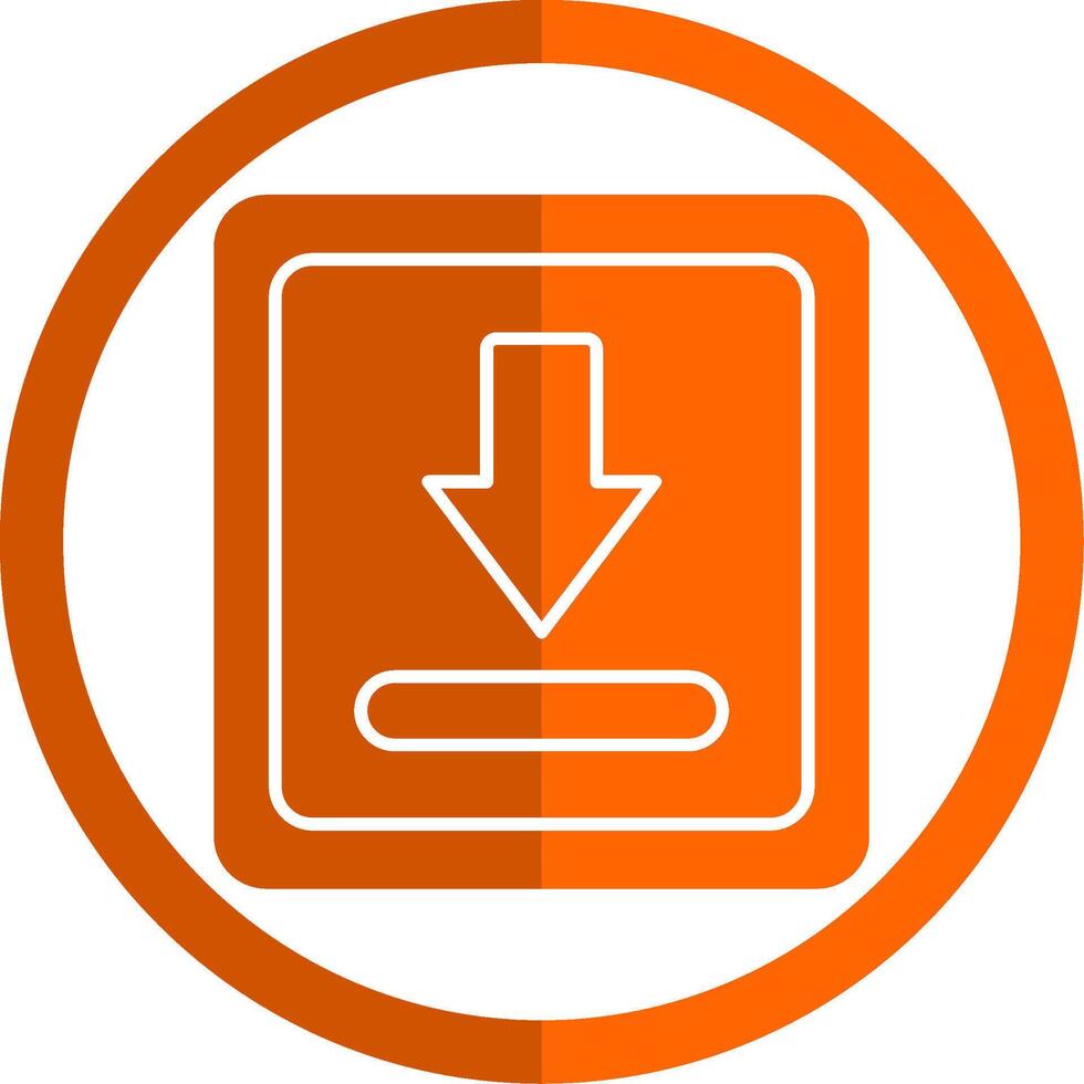 Download Glyph Orange Circle Icon vector