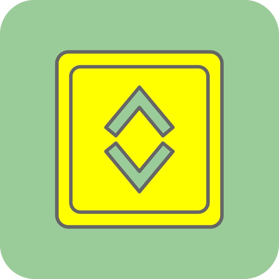 Up Down Filled Yellow Icon vector