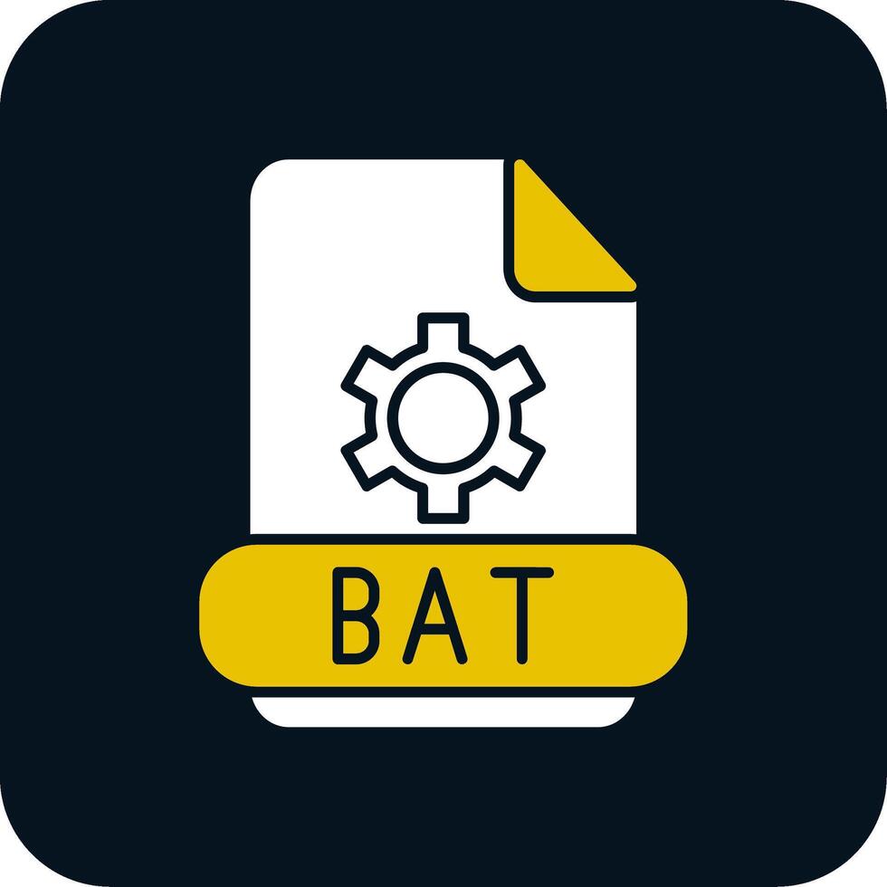 Bat Glyph Two Color Icon vector
