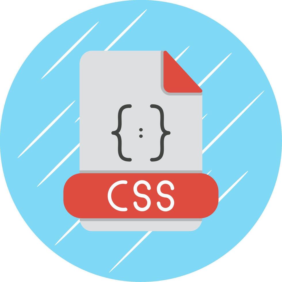 Css Flat Blue Circle Icon vector