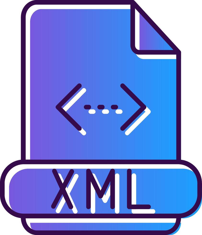 Xml Gradient Filled Icon vector