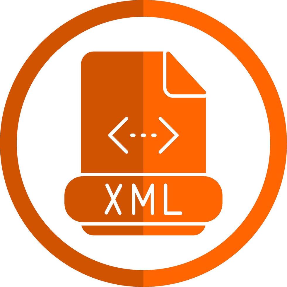 Xml Glyph Orange Circle Icon vector