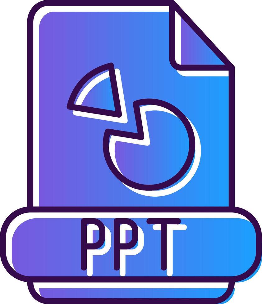 Ppt Gradient Filled Icon vector