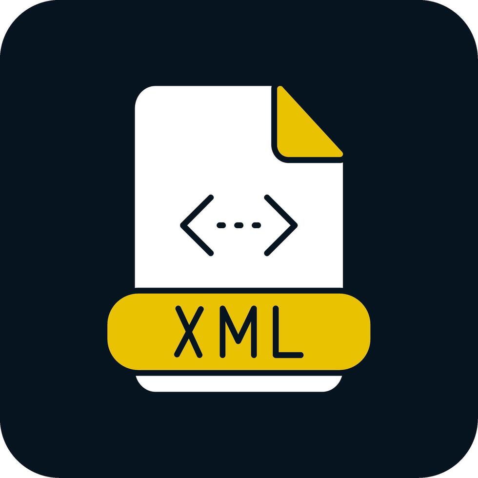 Xml Glyph Two Color Icon vector