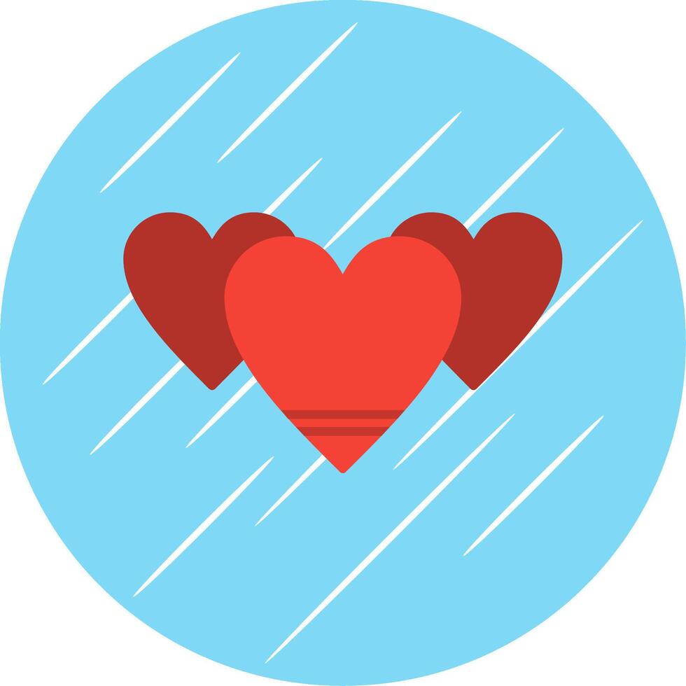 corazón plano azul circulo icono vector